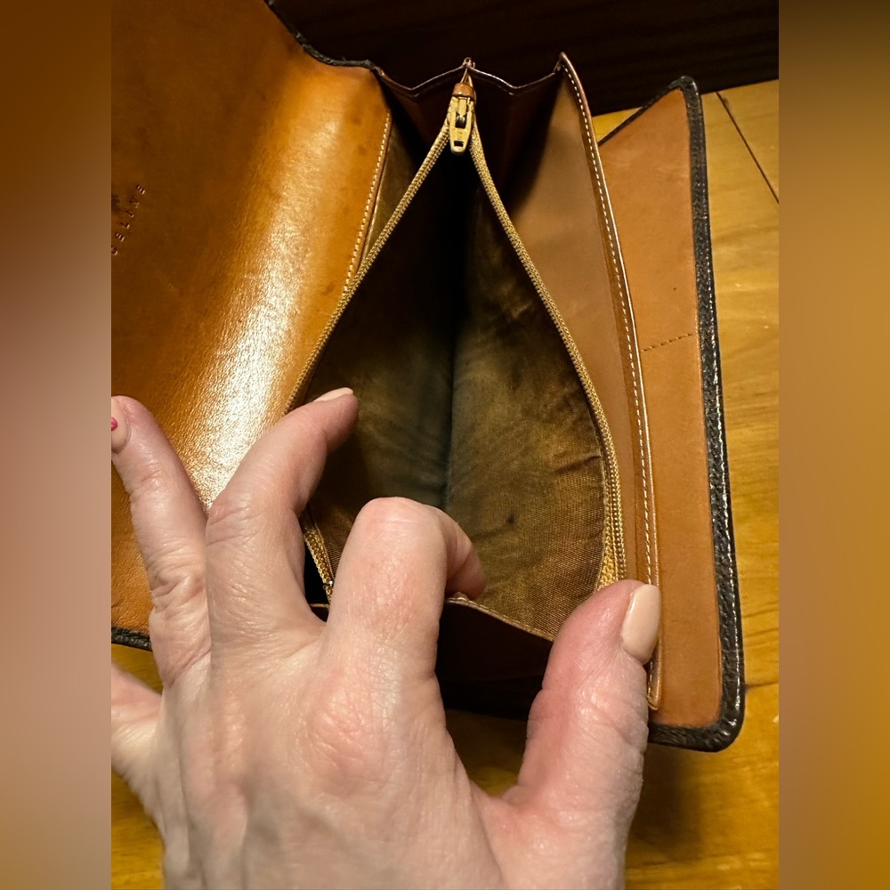 Celine Brown Leather Macadam Long Wallet - Picture 5 of 7